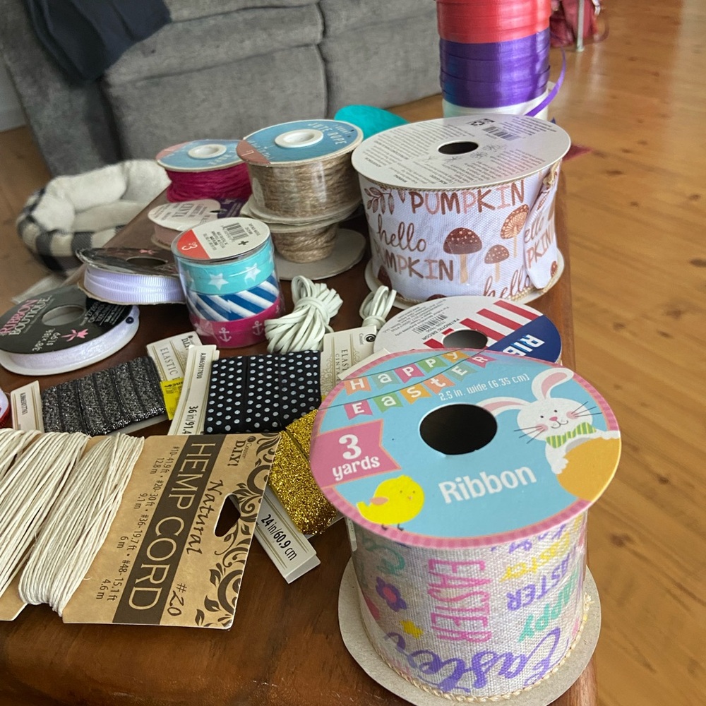 Ribbon for crafting some brand new never opened some are not a whole role